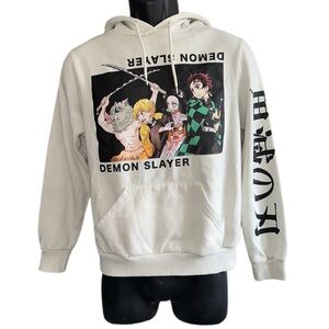 Demon Slayer Graphic Hoodie - White